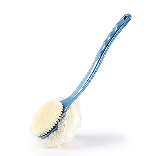 Shower Body Brush with Bristles and Loofah