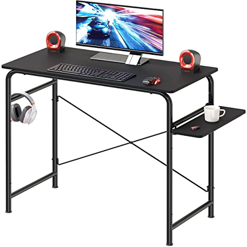 SHW Small Gaming Computer Desk with Shelf