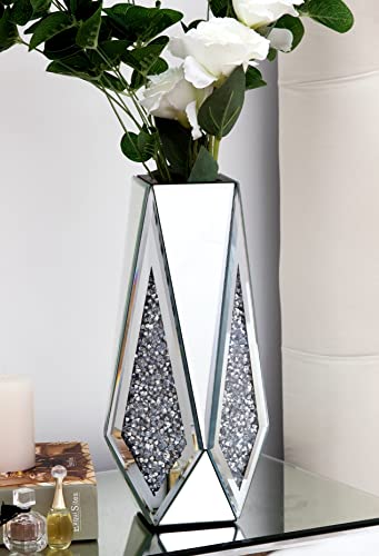SHYFOY Crushed Diamond Flower Mirror Vase