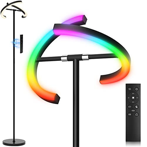 SIBRILLE RGB Floor Lamp - Modern Color Changing LED Lamp with Remote Control
