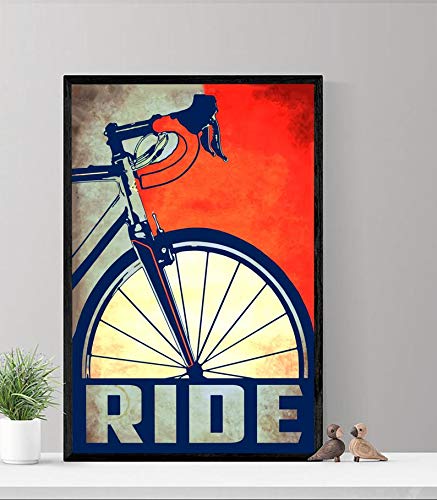 SIGNCHAT Ride Poster Vintage Bicycle Poster Retro Cycling Poster Vintage Bike Poster Racer Bike Bicycle Poster Home Decor Wall Art Art Wall Decor Metal Sign Poster 8x12 inches