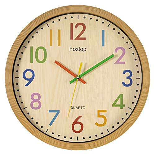 Silent Kids Wall Clock for Children's Rooms