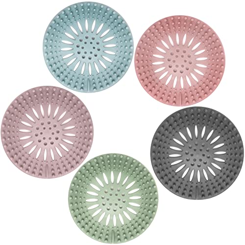 Silicone Hair Catcher Shower Drain 5 Pack