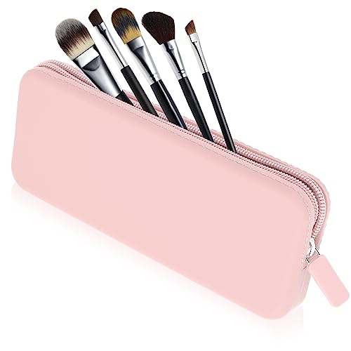 Silicone Makeup Brush Bag with Zipper Closure