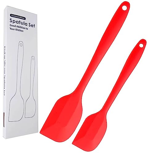 Silicone Spatula Set - Non-Stick Cookware Tool (Red)