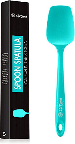 Silicone Spoon Spatula - 600ºF Heat-Resistant Non-Stick Rubber Spoonula | UpGood Kitchen Utensils, (Teal)