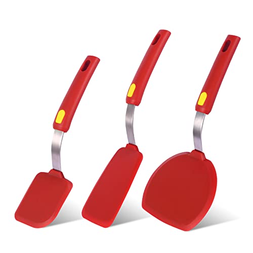 Silicone Turner Heat Resistant Spatula Set for Nonstick Cookware