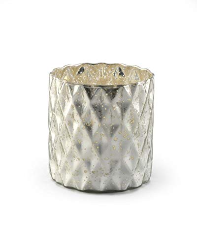 Silver Diamond Mercury Cylinder Vase