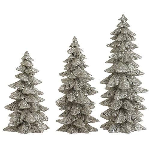 Silver Glittered Christmas Trees