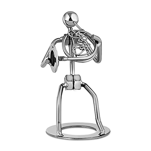 Silvertone French Horn Player Table Top Figurine