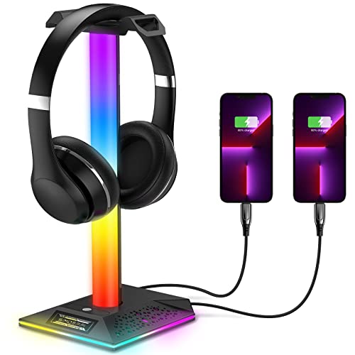 SIMOEFFI RGB Gaming Headphones Stand