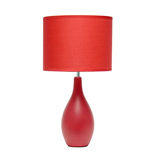 Simple Designs Red Ceramic Table Lamp
