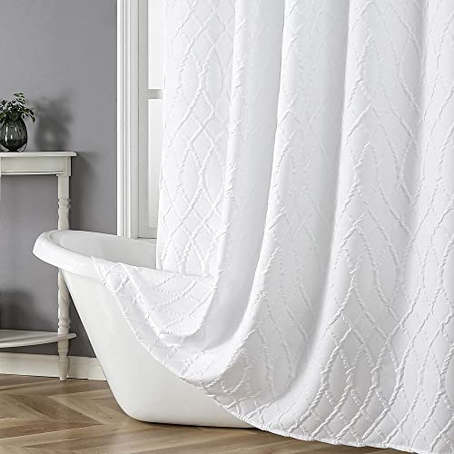 Simplebrand 3D Geometric Embossed Shower Curtain