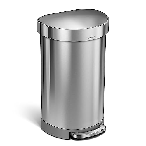 simplehuman 45 Liter/ 12 Gallon Semi-Round Trash Can