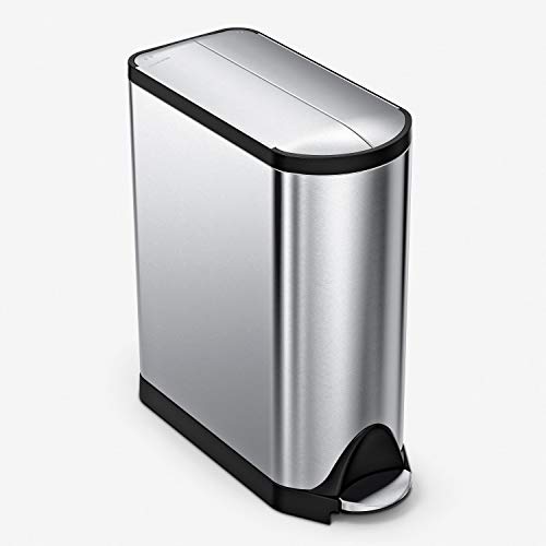 simplehuman 45L Butterfly Lid Kitchen Step Trash Can