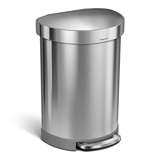 Simplehuman 60L Stainless Steel Trash Can with Soft-Close Lid