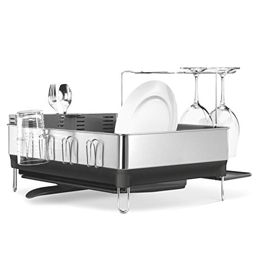 simplehuman Dish Drying Rack with Swivel Spout