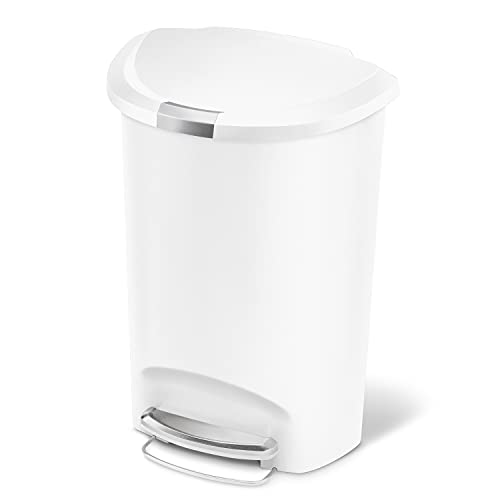 simplehuman Semi-Round Hands-Free Kitchen Trash Can