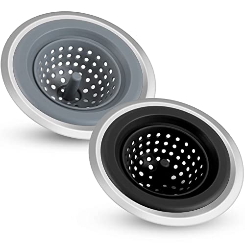 Sink Drain Strainer with Stainless Steel Edge