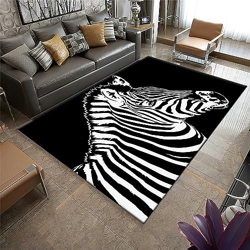 SJWSWJZP Zebra Area Rug, 4x6ft