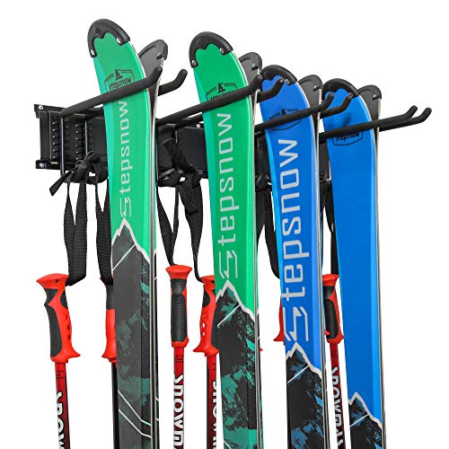 Ski Wall Rack - Heavy Duty Storage Solution for Skis & Snowboard