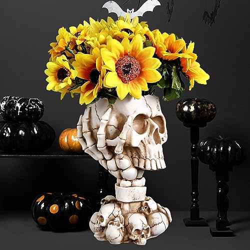 Skull Planter Pot for Halloween Decor