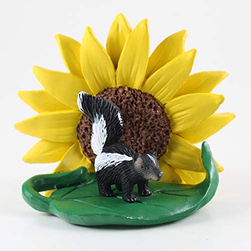 Skunk Figurine Sunflower Statue Gift