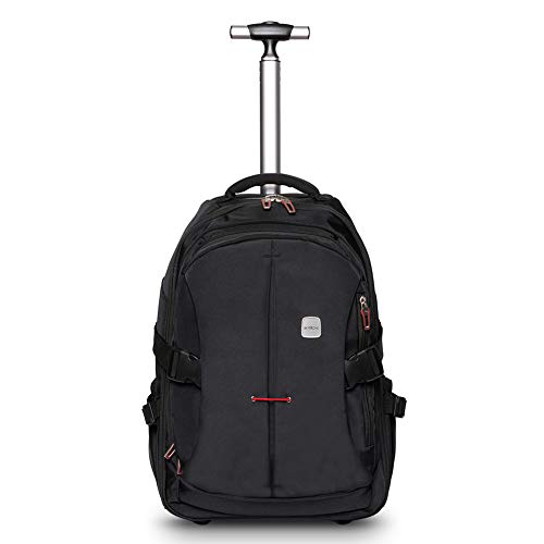 SKYMOVE 19in Wheeled Rolling Backpack for Business Travel, Black