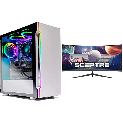 Skytech Gaming Archangel Computer & Sceptre 30-inch Curved Gaming Monitor