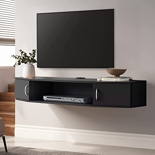 Sleek and Functional Floating TV Stand with Ample Storage