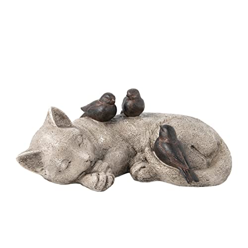 Sleeping Cat Garden Statues Outdoor