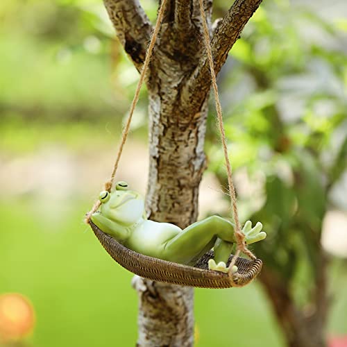 Sleeping Frog Statues for Garden Outdoors