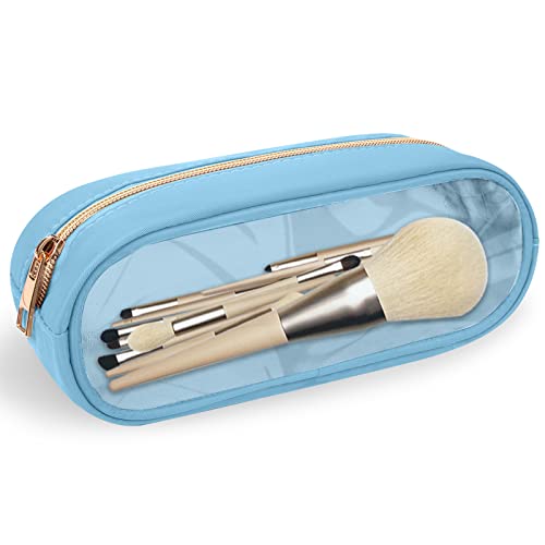 Slim Clear Makeup Bag with Cute Design for Women