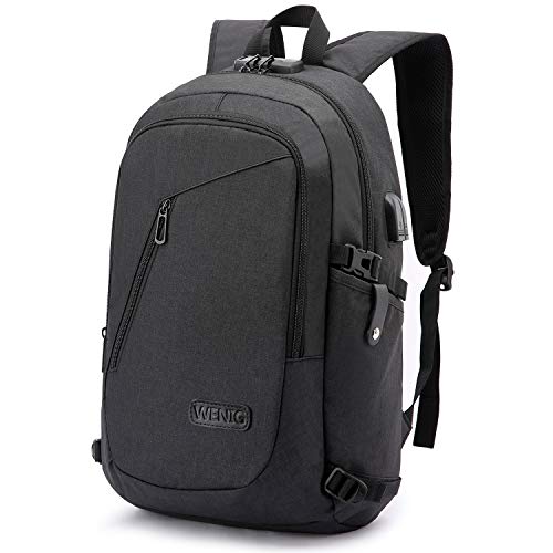 Slim Laptop Backpack with USB Charging Port