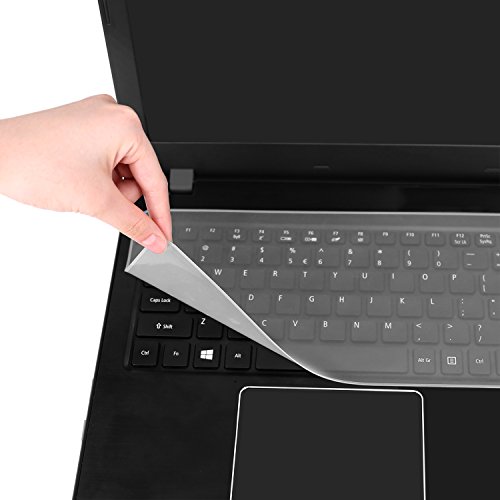 Slim Silicone Waterproof Keyboard Cover for 15.6"-17.3" Laptop with Numeric Keypad