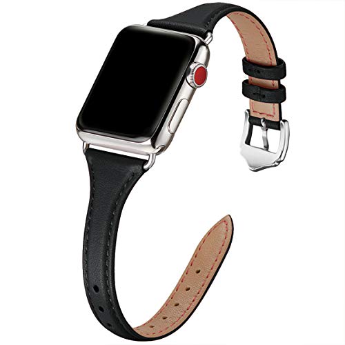 Slim & Thin Leather Bands for Apple Watch 38mm 40mm 41mm Women