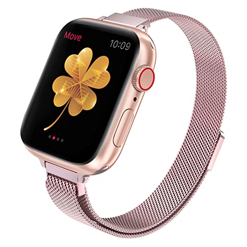 Slim & Thin Mesh Magnetic Clasp Stainless Steel Band for Apple Watch