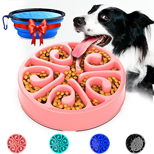 Slow Feeder Dog Bowls - Puzzle Dog Food Bowl