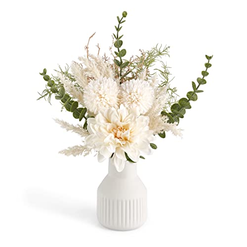 Small Artificial Flowers in Ceramic Vase