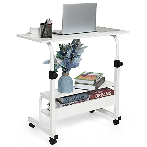 Small-Folding Gaming-Laptop Desk with Storage and Adjustable Height