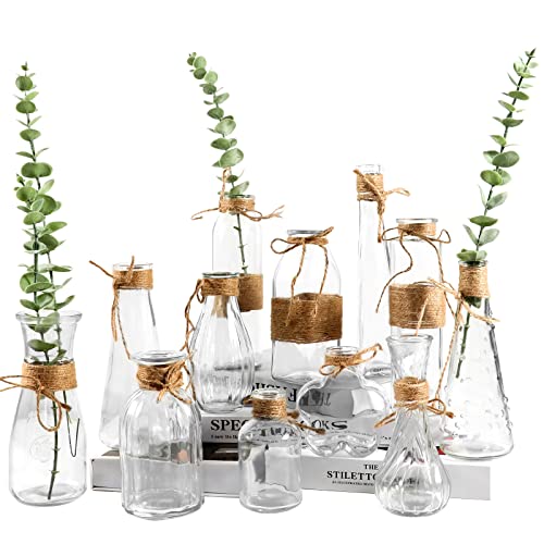 Small Glass Vase Set for Centerpieces