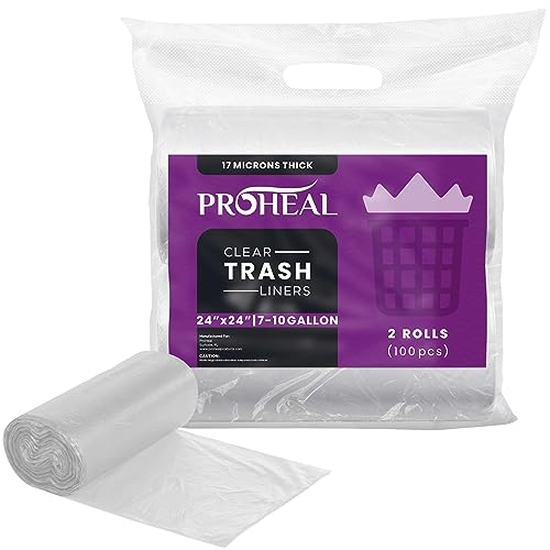 Netko Clear Plastic Leak Proof Kitchen Waste Basket Garbage Bags