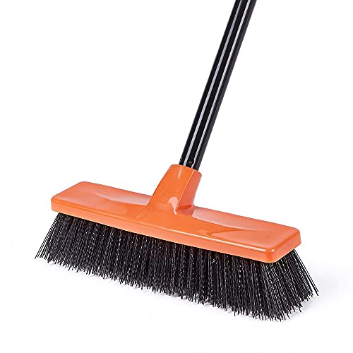Small Multi-Surface Push Broom for Outdoor, Indoor Sweeping
