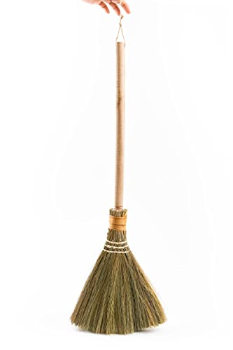 Small Natural Whisk Broom with Wood Handle