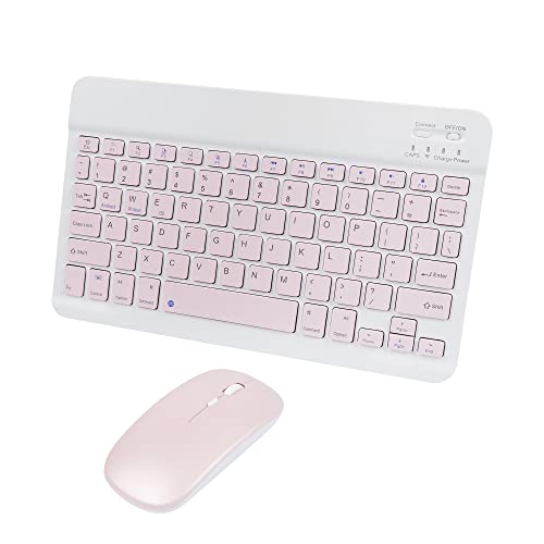 Small Rechargeable Bluetooth Keyboard Mouse Set (Pink)