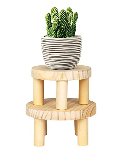 Small Wood Plant Stand Stool