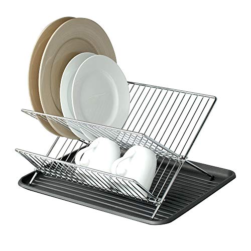 Smart Design Dish Drainer Rack - Compact and Sturdy