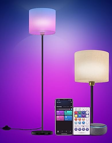 Smart Floor Lamp with Remote and Color Changing LED Light