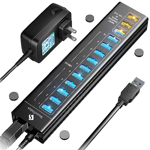 SmartDelux 13-Port USB 3.0 Hub - Power and Speed in One