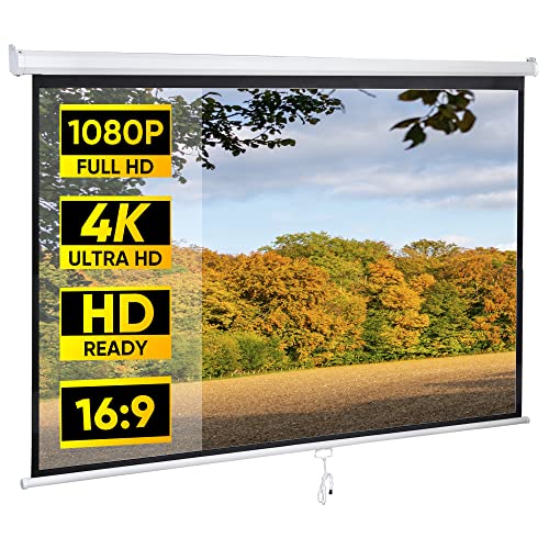 Smartxchoices 80" HD Manual Projector Screen